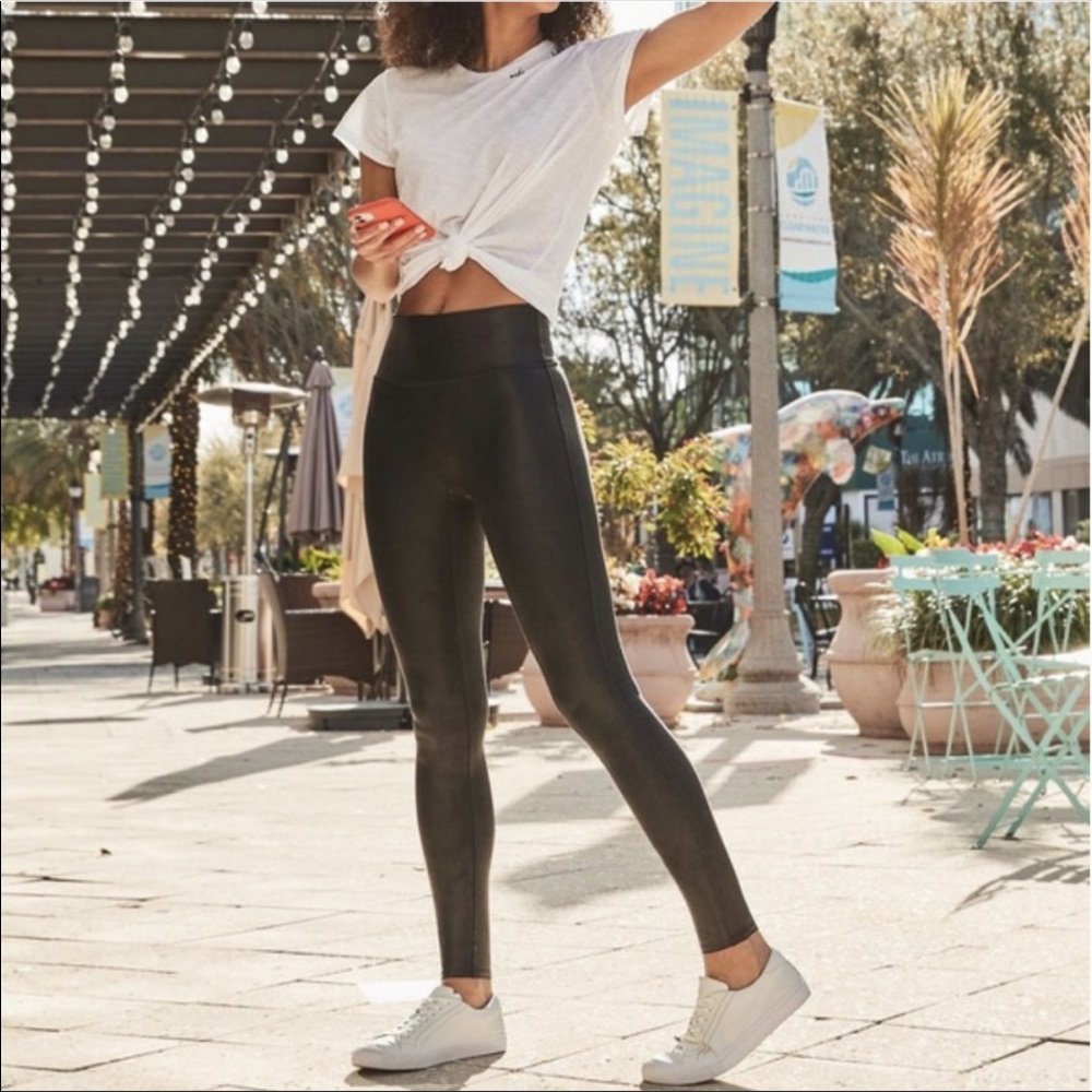 Spanx Faux Leather Leggings - Picture 1 of 6